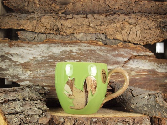 Harz Keramik Kaffeetasse Eichhörnchen