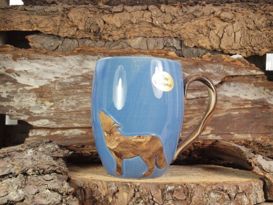 Harz Keramik Kaffeebecher Wolf