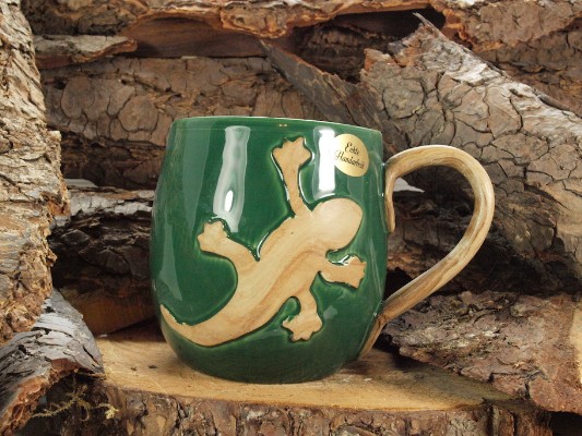 Harz Keramik Jumbotasse Salamander